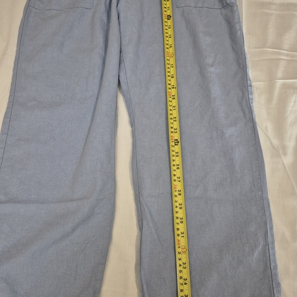 Elegant Sky Blue Wide Leg Pants - Picture 5 of 10